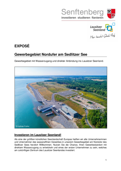 Expose GG Sedlitzer Nordufer Senftenberg